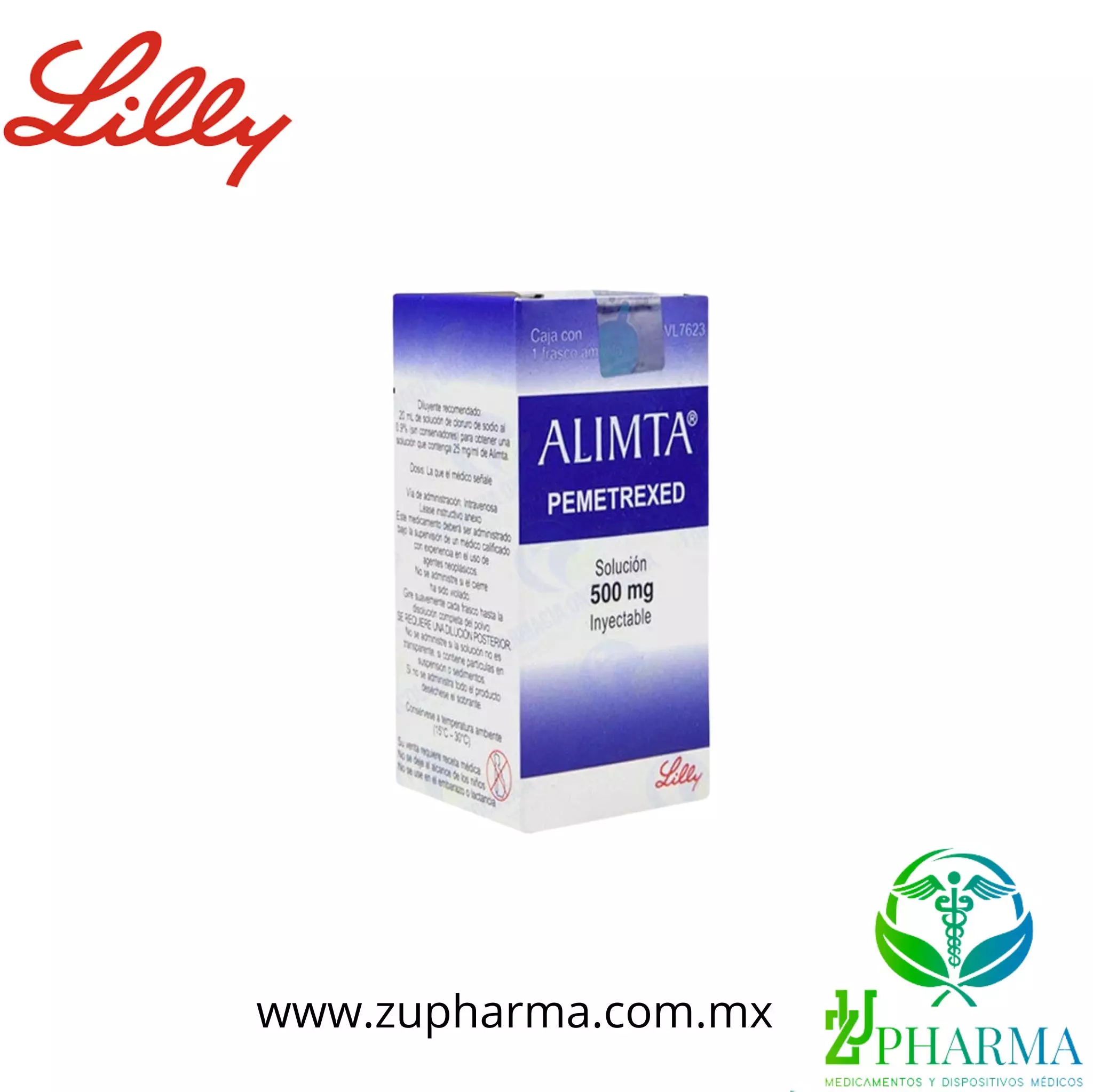 ALIMTA subst sèche 500 mg pour sol perf flac