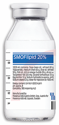 SMOFLIPID émuls perf 20 % 100ml fl verre 10 pce