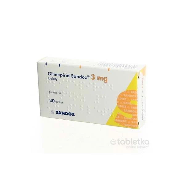 Glimépiride Sandoz, cpr 3 mg , 30 pce