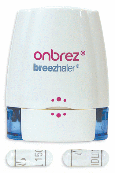 Onbrez Breezhaler 150 mcg, Pulver Hartkapseln zur Inhalation (mit Inhalator)