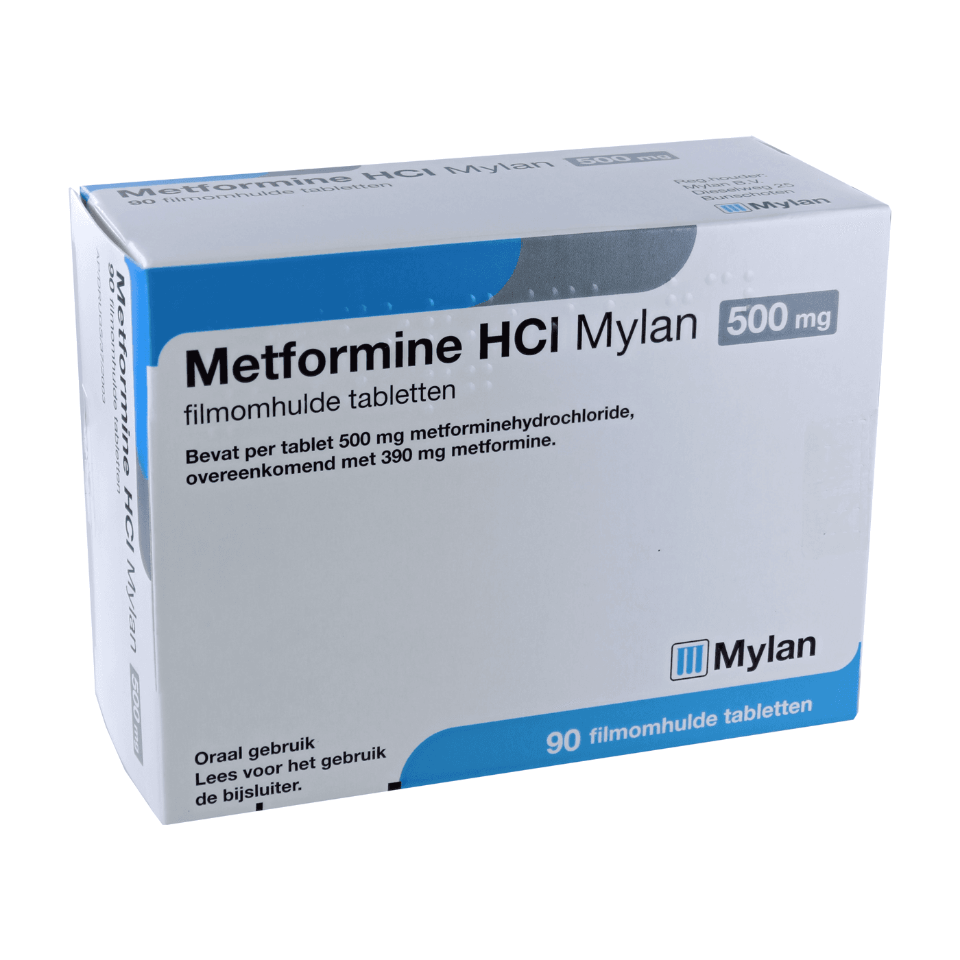 Metformine Spirig HC, cpr pell 500 mg (ancien), 50 pce