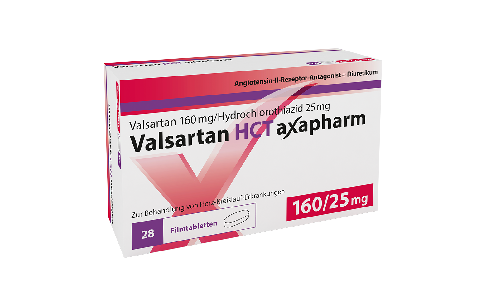Valsartan HCT axapharm 160/12.5 mg, Filmtabletten
