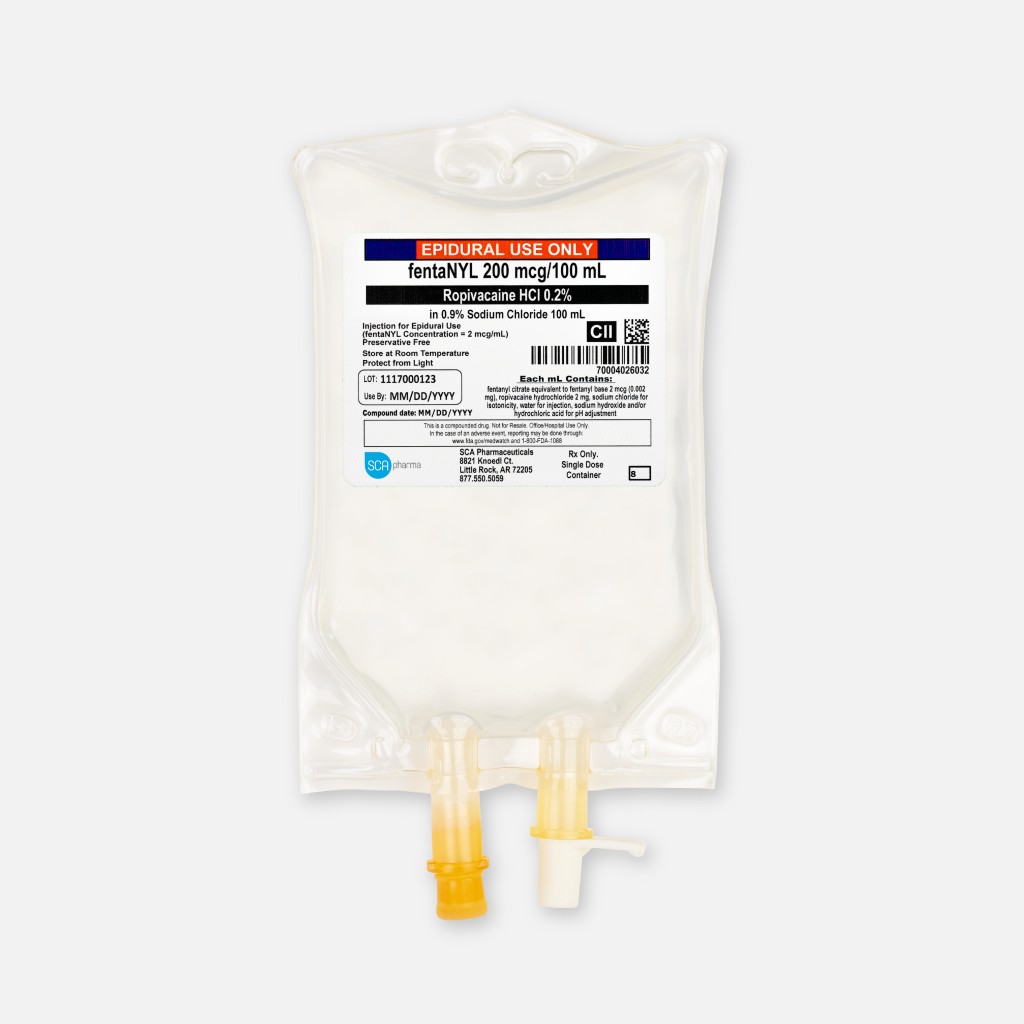 Ropivacain 2 mg/ml - Fentanyl 2 ug/ml Sintetica, soluzione per infusione