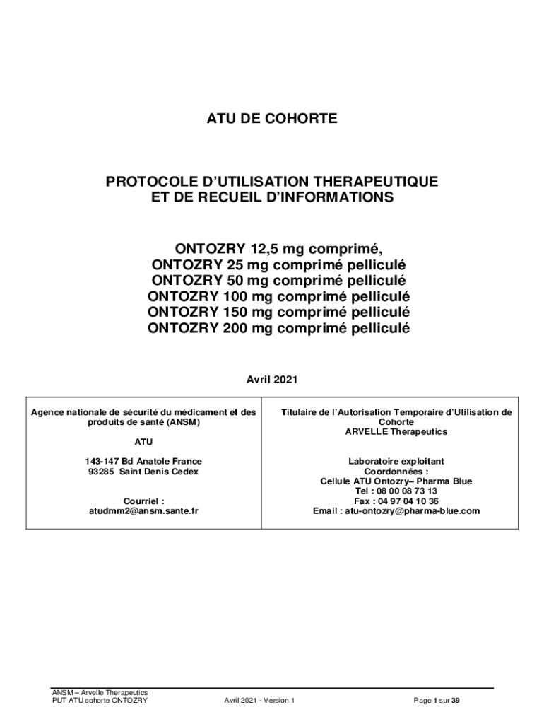 Ontozry 12.5 mg, Tabletten und Ontozry 25 mg, Filmtabletten