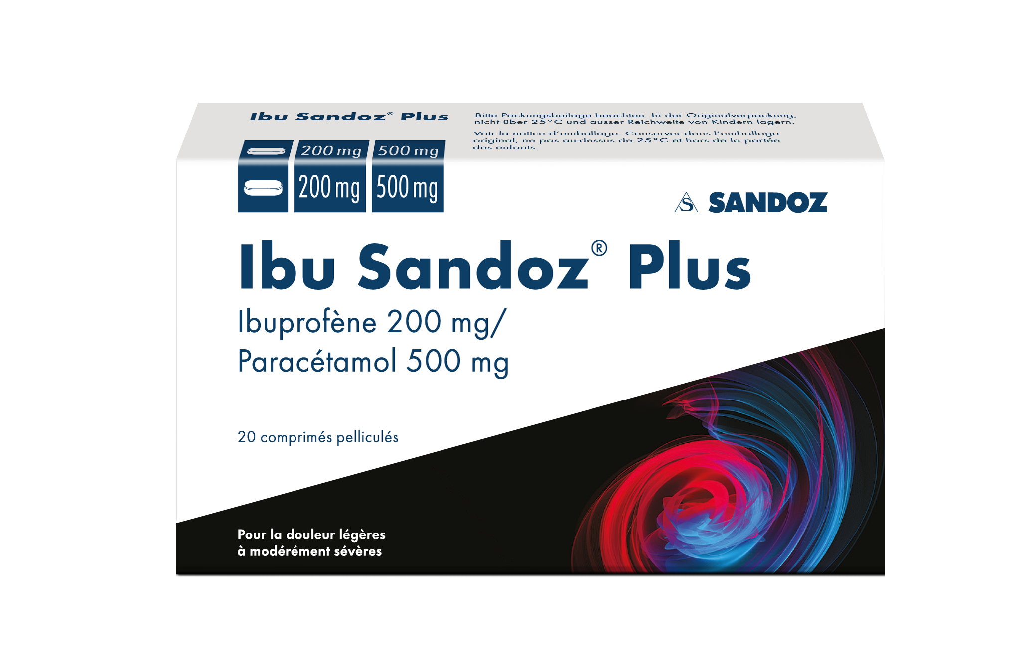Ibu Sandoz Plus 200 mg / 500 mg, Filmtabletten
