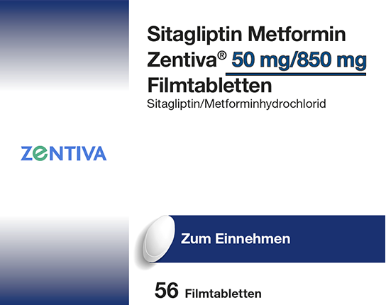 Sitagliptin Metformin Zentiva 50/500 mg, Filmtabletten