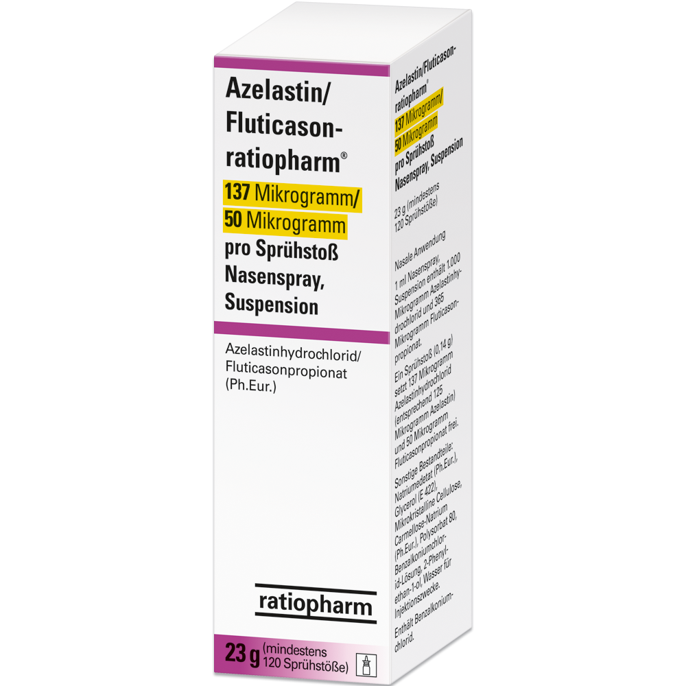 Azelastin/Fluticason Viatris Nasenspray, Suspension