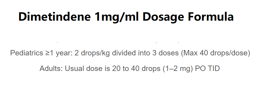 Dimetindene Leman 1 mg/ml, solution buvable en gouttes