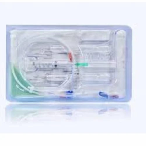Double Lumen Polyurethane Central Venous Catheter Tray, 1 Tray